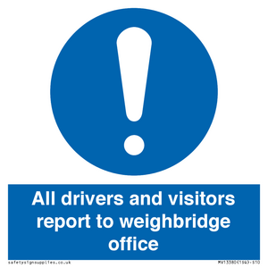 All drivers and visitors report to weighbridge office